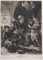 KG 06161
<br/>
Oktober: wijnkelder
<br/>
<em>Gole, Jacob (1665-1724)</em>